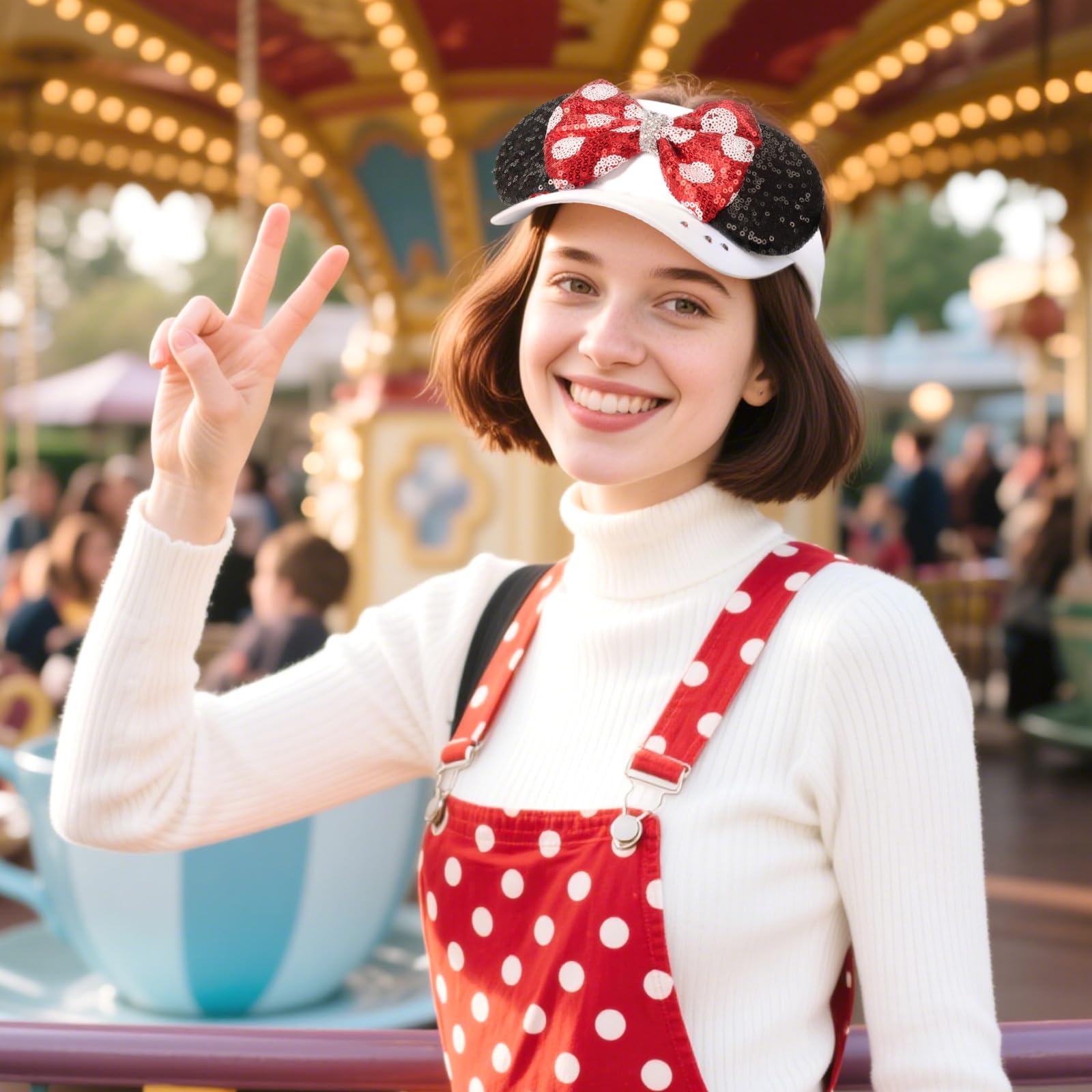 Sequin Mouse Ears Visor Hat fo - огляд і ціна Visor Sun Hat