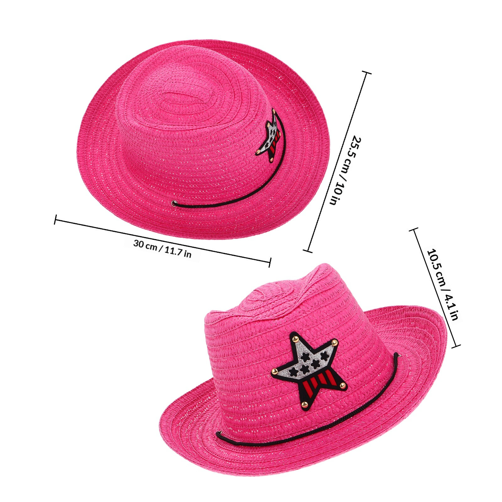 Kids Cowboy Straw Hat Western  - огляд і ціна Cowboy Hat Straw