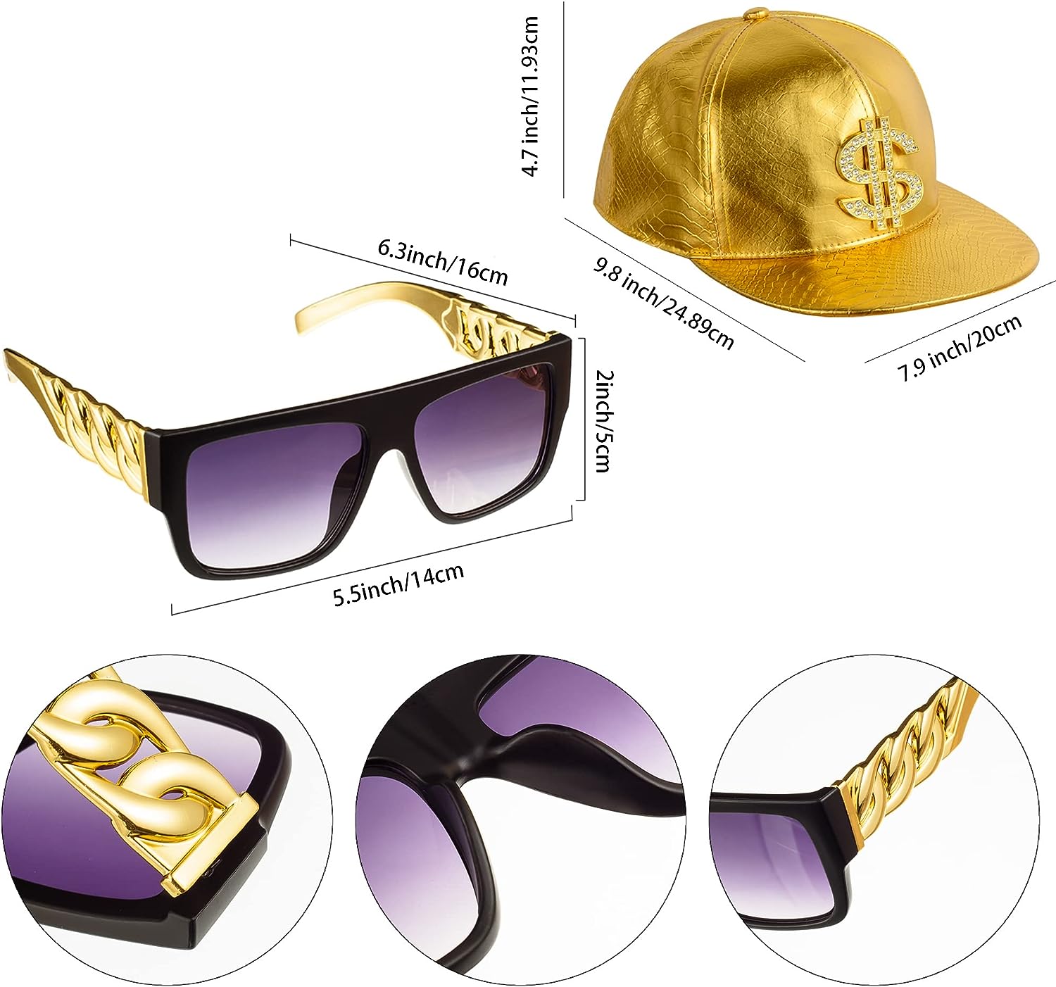 PESENAR 80s 90sHip Hop Costume - огляд і ціна Snapback Hat Flat